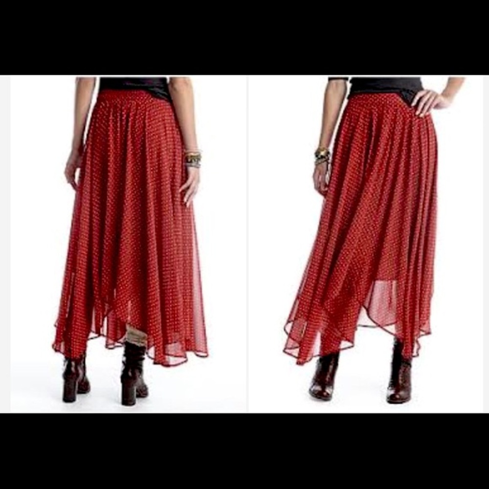 Free people Polka Dot Maxi Skirt